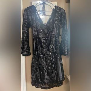 Southern Fried Chics off shoulder black dress! XL